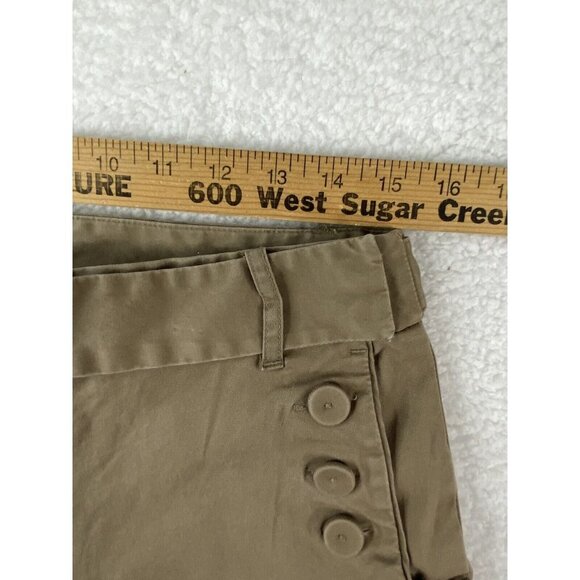Talbots Pants Womens 8 Khaki Crop Capri Chino Stretch 3 Button Sailor 31x22 - Picture 9 of 15